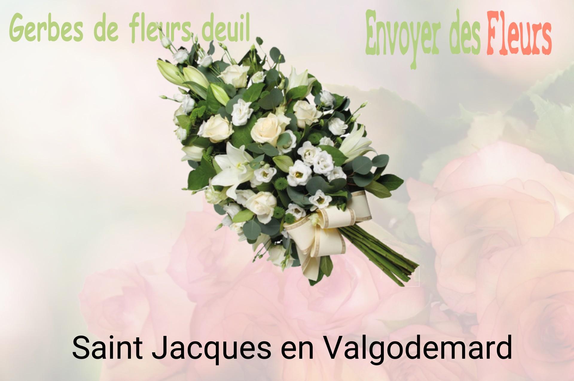 Gerbe de fleurs de deuil livrée à Saint-Jacques-en-Valgodemard